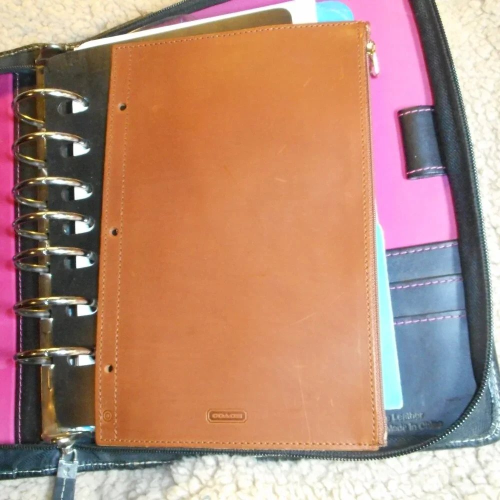 Vintage Coach Leather Organizer Zip NWOB, 1309 in British Tan